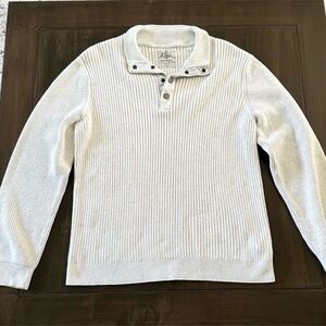 Express Sweater Size XL 100% Cotton Ribbed Knit Pullover Vintage Y2K EUC Beige